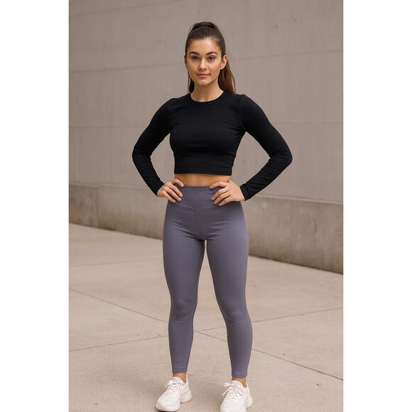 P'tula Gray Ankle Leggings Size M - Picture 1 of 5